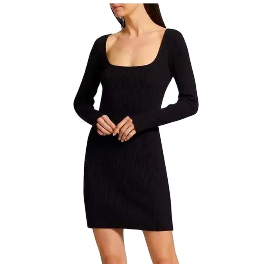 VINCE Rib-Knit Mini Dress -size Small
